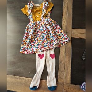 Box#26    😍 5 For $25 😍    Wonder Nation Heart Print Jumper with Tights & Shir